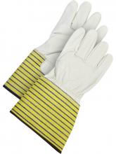 Bob Dale Gloves & Imports Ltd 40-1-2510-W - Full Grain Combo w/5" Rubberized Safety Cuff Palm Lined