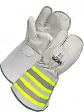 Bob Dale Gloves & Imports Ltd 50-9-1290-S - Water Repellent Grain Cowhide Cut Resist Mitt HiViz C100