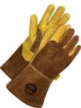Bob Dale Gloves & Imports Ltd 60-1-1818KV-XS - Gold Grain Brown Split Cowhide Cut Resistant Liner