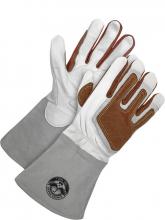 Bob Dale Gloves & Imports Ltd 60-1-1940-XL - Gander TIG Welder Grain White Goat w/ Backhand Patch & Padde