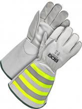 Bob Dale Gloves & Imports Ltd 60-9-1290-XL - Water Repellent Grain Cowhide Cut Resist HiViz Gauntlet C100