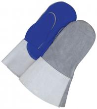 Bob Dale Gloves & Imports Ltd 64-1-666B-F - Welding Mitt Split Leather Blue/Grey
