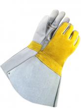 Bob Dale Gloves & Imports Ltd 64-1-AG-W - Welding Glove Split Leather Gauntlet Ladies