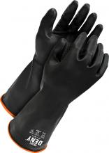 Bob Dale Gloves & Imports Ltd 99-1-901-8 - Natural Black Rubber, Chlorinated, Flock Lined, 32 mil