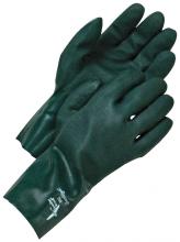 Bob Dale Gloves & Imports Ltd 99-1-912 - Coated PVC Double Dipped Gauntlet Green 12 in