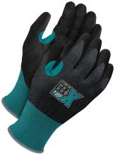 Bob Dale Gloves & Imports Ltd 99-1-9521-11 - Teal 21G Seamless Knit Cut Resistant Black PU Palm w/ Touchscreen