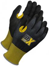 Bob Dale Gloves & Imports Ltd 99-1-9551-10 - Yellow 21G Seamless Knit Cut Resistant Black PU Palm w/ Touchscreen