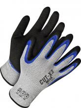 Bob Dale Gloves & Imports Ltd 99-1-9623-6 - CUT-X Grey HPPE Cut Resistant Double Dip Sandy Nitrile Palm