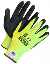 Bob Dale Gloves & Imports Ltd 99-1-9761-7 - Seamless Knit Dyneema Cut Resistant Hi-Viz Yellow PUFoam Pa