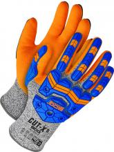 Bob Dale Gloves & Imports Ltd 99-1-9791-7 - CUT-X Grey HPPE  Orange Sandy Nitrile Palm w/ Impact