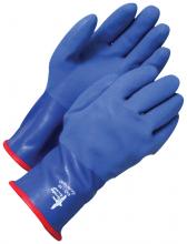Bob Dale Gloves & Imports Ltd 99-9-821-11 - Coated PVC Triple Coated Gauntlet BOA Lined Blue