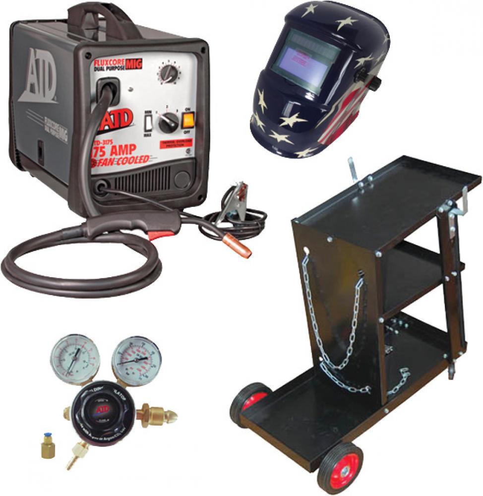 ((OLD ATD-3175P))175A MIG/FLUX WELD, F/REG/HELMET/CART<span class=' ItemWarning' style='display:block;'>Item is usually in stock, but we&#39;ll be in touch if there&#39;s a problem<br /></span>