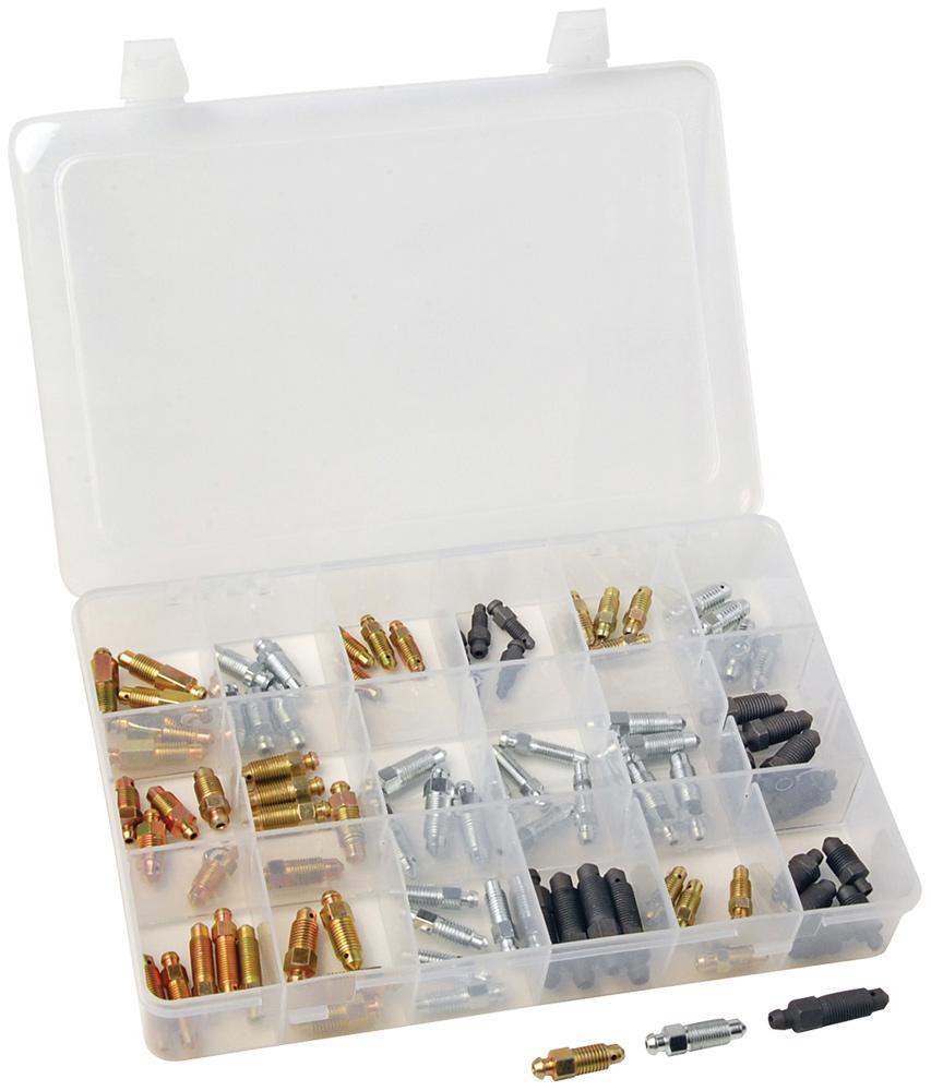 90 PIECE BRAKE BLEEDER SCREW ASSORTMENT<span class=' ItemWarning' style='display:block;'>Item is usually in stock, but we&#39;ll be in touch if there&#39;s a problem<br /></span>