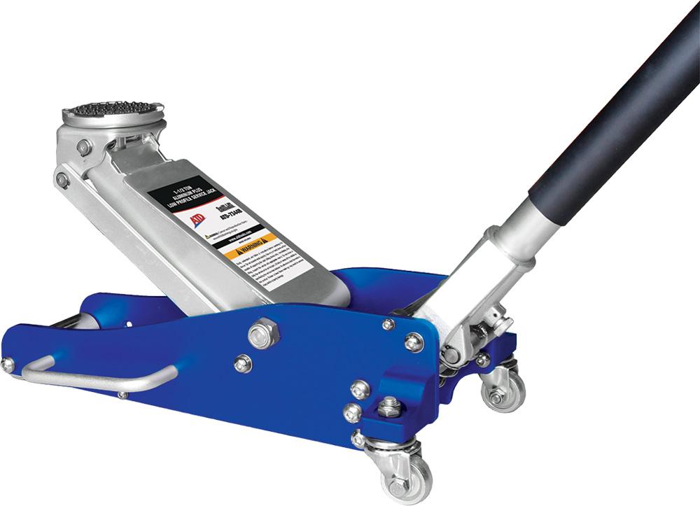 1-1/2 TON ALUMINUM PLUS LOW PROFILE SERVICE JACK<span class=' ItemWarning' style='display:block;'>Item is usually in stock, but we&#39;ll be in touch if there&#39;s a problem<br /></span>