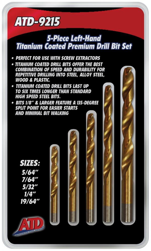 5PC HSS LEFT HANDED DRILL BIT SET<span class=' ItemWarning' style='display:block;'>Item is usually in stock, but we&#39;ll be in touch if there&#39;s a problem<br /></span>