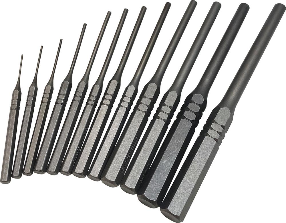 12-PC PIN  PUNCH SET, 1/16&#34; TO 1/2&#34;<span class=' ItemWarning' style='display:block;'>Item is usually in stock, but we&#39;ll be in touch if there&#39;s a problem<br /></span>