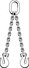 Ben-Mor DOS80038020-00 - G80 CHAIN DOUBLE SLING 3/8'' X 20' SLIP