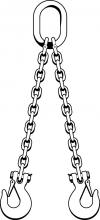 Ben-Mor DOS100012008-00 - G100 CHAIN DOUBLE SLING 1/2" X 8' OBL/SLIP