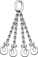 Ben-Mor QOS80932020-00 - G80 CHAIN QUADRUPLE SLING 9/32'' X 20' SLIP