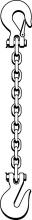 Ben-Mor SGG100038006-00 - G100 CHAIN SINGLE SLING 3/8'' X 6' GRAB/GRAB
