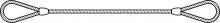 Ben-Mor SUNS11058004-00 - WIRE ROPE SLING 5/8'' X 4' EYE & EYE