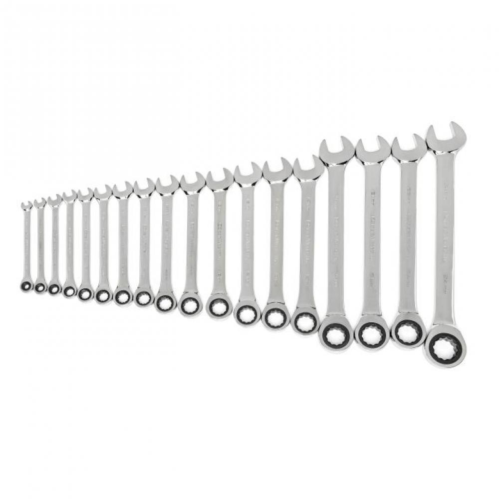 18 Pc. 72-Tooth 12 Point Metric Combination Ratcheting Wrench Set<span class=' ItemWarning' style='display:block;'>Item is usually in stock, but we&#39;ll be in touch if there&#39;s a problem<br /></span>