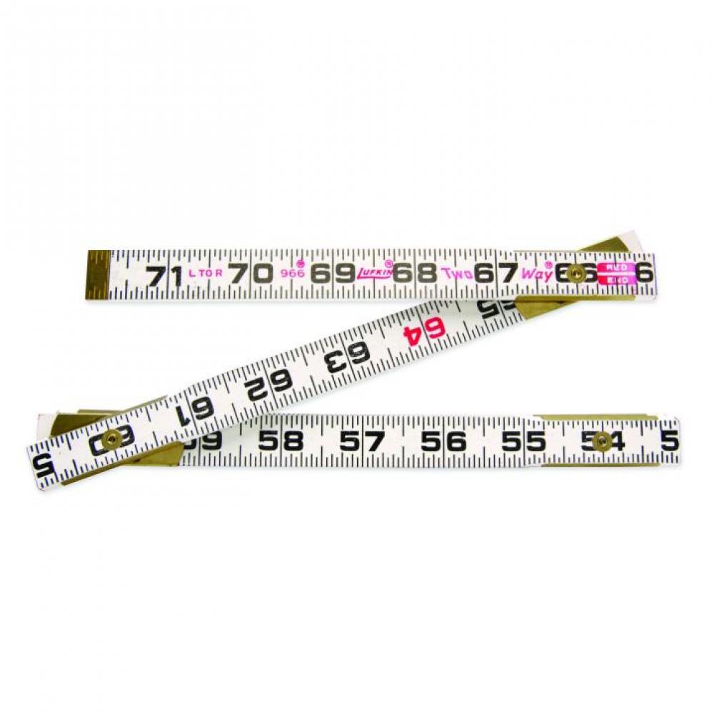 FOLDING RULE, 6&#39;, WOOD, PAINT, TWO WAY<span class=' ItemWarning' style='display:block;'>Item is usually in stock, but we&#39;ll be in touch if there&#39;s a problem<br /></span>