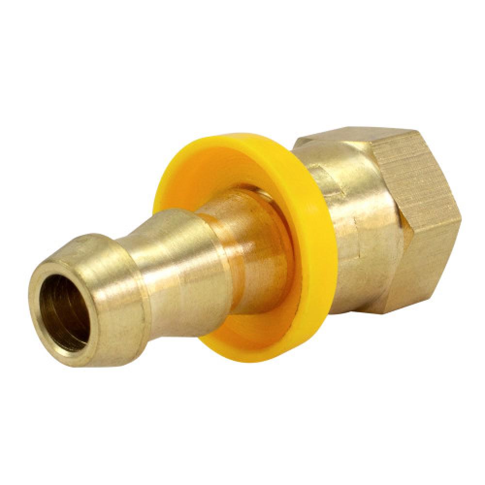 3/8&#34;x5/16&#34; Push-On Hose Ends w/Female JIC 37° Flare Swivel Brass<span class=' ItemWarning' style='display:block;'>Item is usually in stock, but we&#39;ll be in touch if there&#39;s a problem<br /></span>