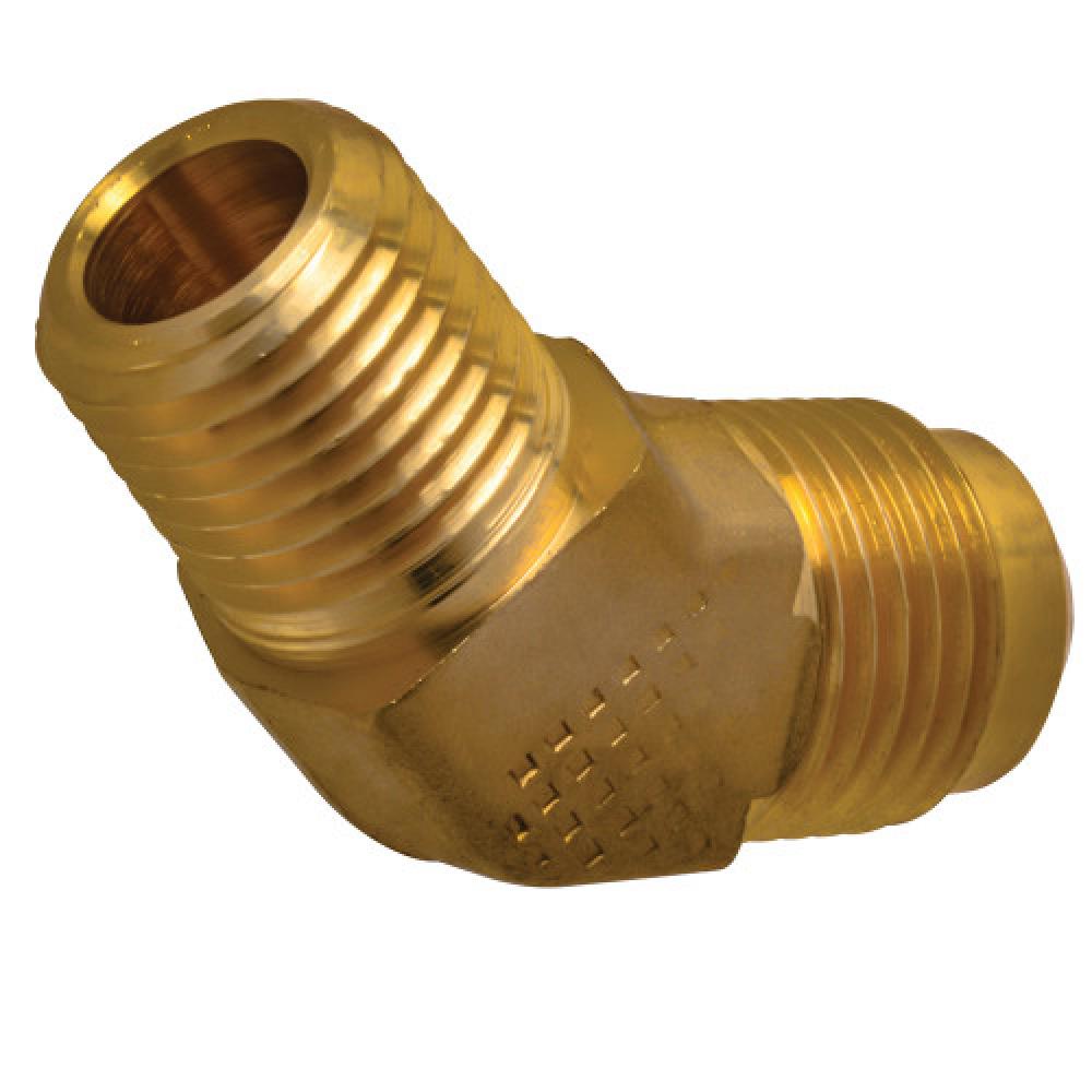3/8&#34;x1/4&#34; Flare Elbow 45° Forged Brass<span class=' ItemWarning' style='display:block;'>Item is usually in stock, but we&#39;ll be in touch if there&#39;s a problem<br /></span>