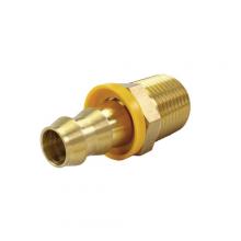 Paulin D362-6C - 3/8"x3/8" Push-On Hose Ends w/Male Pipe Brass