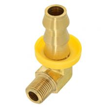 Paulin D369-6A - 3/8"x1/8" Push-On Male Pipe Elbow 90° Brass