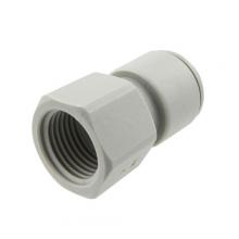 Paulin D6047-6-4 - 3/8"x1/4" John Guest PTC Female SAE 45° Flare Adaptor Acetal
