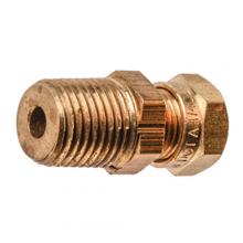 Paulin D1468-4B - 1/4"x1/4" D.O.T. Air Brake Male Connector Brass