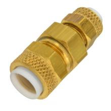 Paulin D62P-6-4 - 3/8"x1/4" Poly Tube Reducing Union Brass