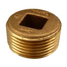 Paulin DC118-F - 1" Pipe Plugs Square Countersunk Cast Brass