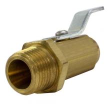 Paulin D41-A - 1/8" Drain Cock Plug Type Lever Handle Brass