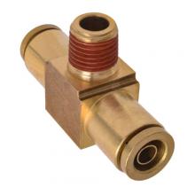 Paulin D7072DT-6B - 3/8"x1/4" PTC Air Brake Male Branch Tee Brass