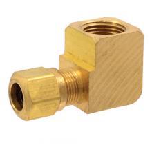 Paulin D1470-4A - 1/4"x1/8" D.O.T. Air Brake Female Elbow 90° Brass