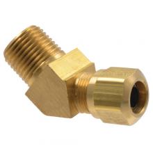 Paulin D1474-6C - 3/8"x3/8" D.O.T. Air Brake Male Elbow 45° Brass