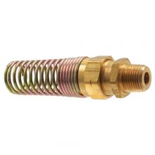 Paulin D1493-8C - 1/2"x3/8" D.O.T. Air Brake Connector w/Spring Guard Brass
