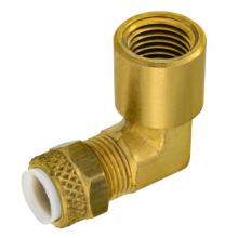 Paulin D70P-4A - 1/4"x1/8" Poly Tube Female Elbow 90° Brass