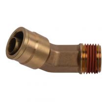 Paulin D7054DT-6B - 3/8"x1/4" PTC Air Brake Male Elbow 45° Brass