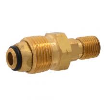 Paulin D2019-L - 9/16-18 L.H Excess Flow POL Tailpiece Assembly w/O-Ring Brass