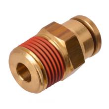Paulin D7068DT-6B - 3/8"x1/4" PTC Air Brake Male Adaptor Brass