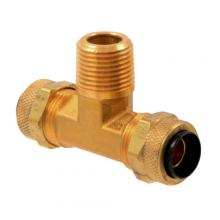 Paulin D72P-8C - 1/2"x3/8" Poly Tube Branch Tee Male Brass