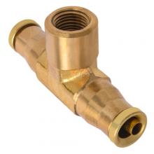 Paulin D7078DT-6B - 3/8"x1/4" PTC Air Brake Female Branch Tee Brass
