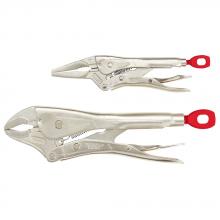 Milwaukee 48-22-3602 - 2Pc 10 in. Curved Jaw & 6 in. Long Nose TORQUE LOCK™ Locking Pliers Set