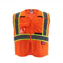 Milwaukee 48-73-5178 - Class 2 Breakaway High Visibility Orange Mesh Safety Vest - 4XL/5XL (CSA)