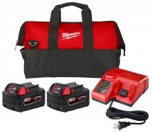 Milwaukee 48-59-1852P - M18™ REDLITHIUM™ XC 5.0Ah Battery (2 Piece) and Charger Starter Kit