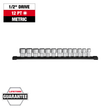 Milwaukee 48-22-9522 - 13pc 1/2" Drive 12-Point Metric Socket Set